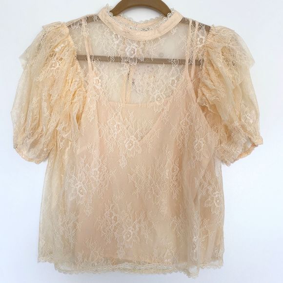 Free People Secret Admirer Blouse In Eggnog - Picture 4 of 16